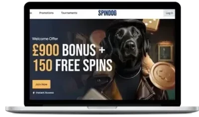 SpinDog slots on desktop